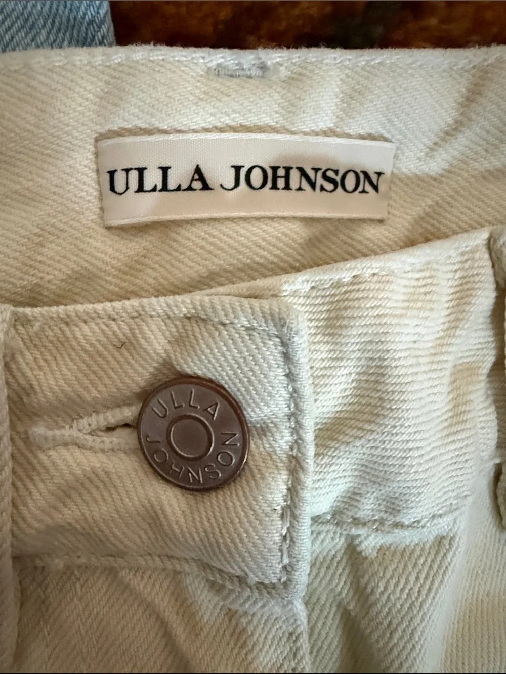 Ulla Johnson Martyna Ombré High-Rise cropped flare Jeans in Light Blue and cream - Picture 5 of 13